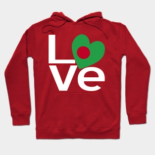 Bangladeshi LOVE White Red Hoodie